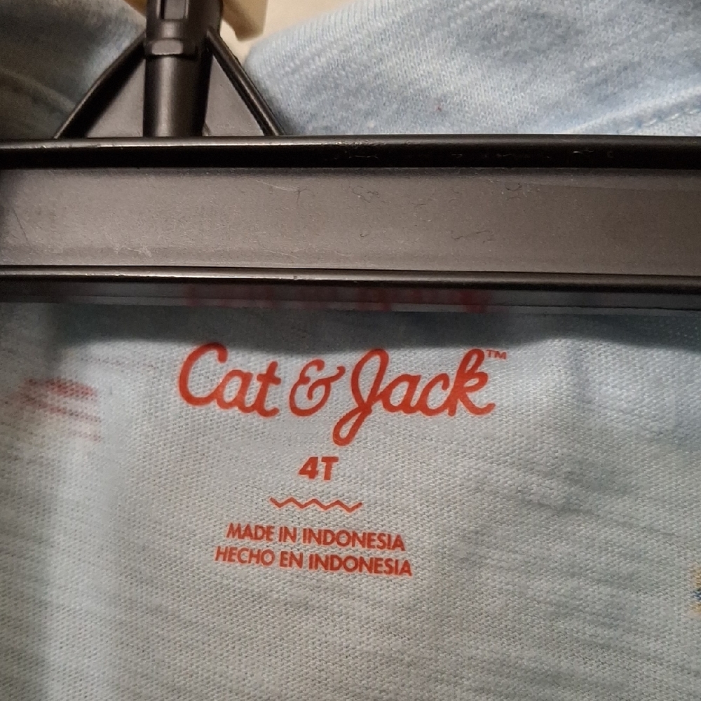 Cat & Jack Light Blue Polo with Colorful Helicopter Print - Picture 2 of 3